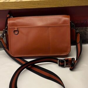COACH C1592 Terracotta Leather Crossbody